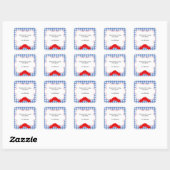 Oz En vichy Anniversaire Fête Favoriser Sticker Ét (Feuille)