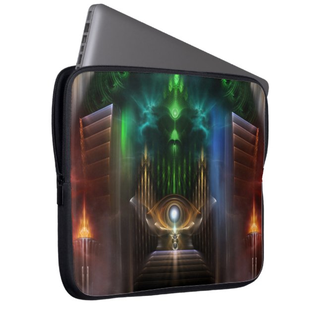 Oz Fractal Art-laptophoes overwegen Laptop Sleeve (Voorkant Rechts)
