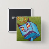 Oz Pinback - The Woozy Vierkante Button 5,1 Cm (Voorkant /achterkant)