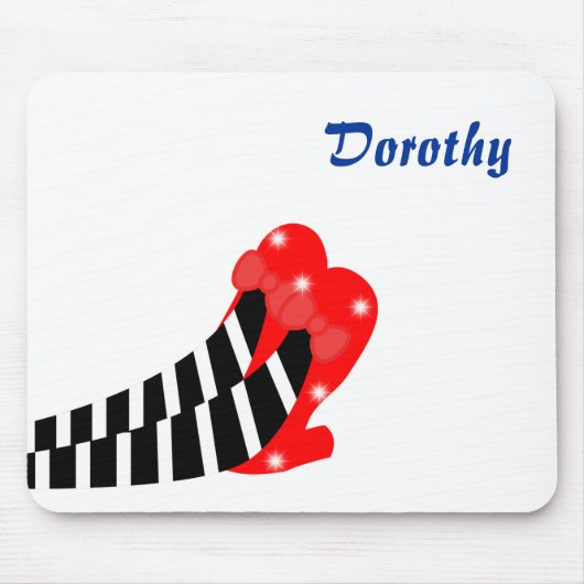 Oz rode robijnrode slippers op heksencomputer muis muismat (Voorkant)