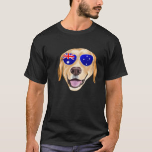 OZ Vlag Gele Labrador Retriever Hond Australië Po T-shirt