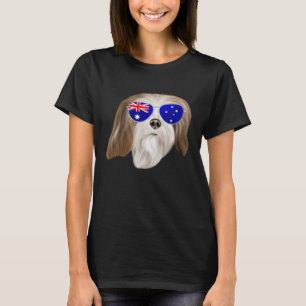 OZ Vlag Lhasa Apsos Hond Australië Pocket T-shirt