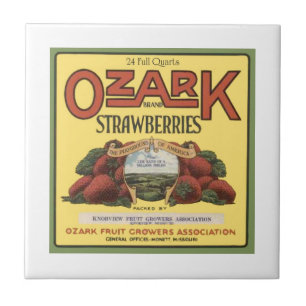 Ozark aardbeien tegeltje