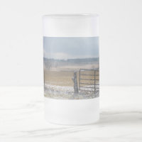 Ozark Country Hills Frosted Glass Beer Mok