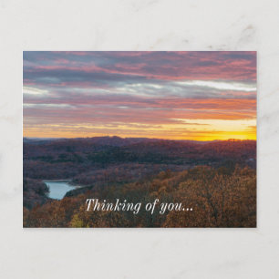 Ozark Mountains Autumn Sunset Denking You Briefkaart