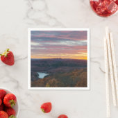 Ozark Mountains Autumn Sunset Paper Napkin Servet (Insitu)