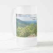Ozark National Forest Cliff Uitzicht Frosted Glass Matglas Bierpul (Voorkant links)