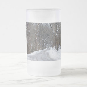 Ozark sneeuw bedekt met wegverf, gepekeld glas matglas bierpul