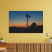 Ozark Windmill Sunset Canvas Afdruk (Insitu (Woonkamer))