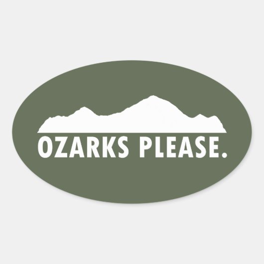 Ozarks alsjeblieft ovale sticker (Voorkant)