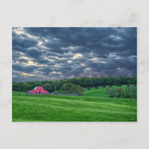 Ozarks Cloudy Boerderij Sunset Briefkaart
