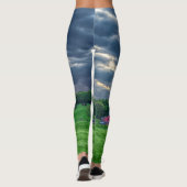 Ozarks Cloudy Boerderij Sunset Leggings (Achterkant)