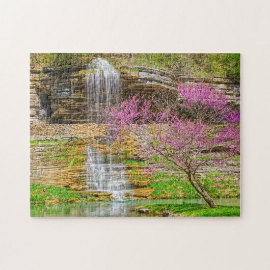 Ozarks Waterfall Spring Bluff Legpuzzel (Horizontaal)