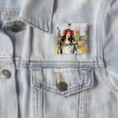 "Ozma of Oz" van John R Neill Vierkante Button 5,1 Cm (In situ)