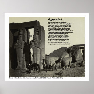 Ozymandias en Gevallen Standbeeld in het Ramesseum Poster