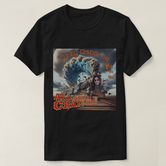 OZZY OSBOURNE CRAZY TRAIN T-SHIRT (Design voorkant)