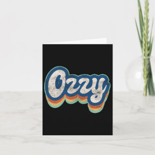 Ozzy Voornaam Boy  Stijl 70s 80s Persoonlijk Kaart