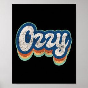 Ozzy voornaam jongen vintage stijl 70s 80s persoon poster