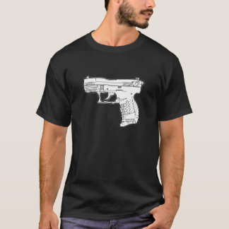 p22 pistool vuurwapenstencil grafisch t-shirt