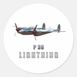 P38 Bliksem Ronde Sticker