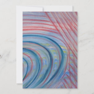 P43 Blauw Rood Geel Kleurrijk Abstract Kunst Bedankkaart