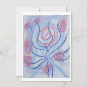 P43 Unieke Kleurrijke Abstracte Kunst Bedankkaart