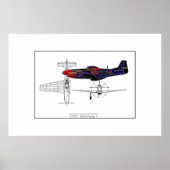 P51 Mustang 01 Poster (Voorkant)