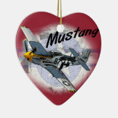 P51 Mustang Keramisch Ornament (Rechts)