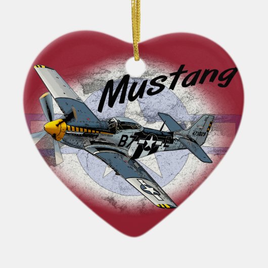 P51 Mustang Keramisch Ornament (Voorkant)