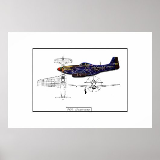 P51 Mustang Poster (Voorkant)