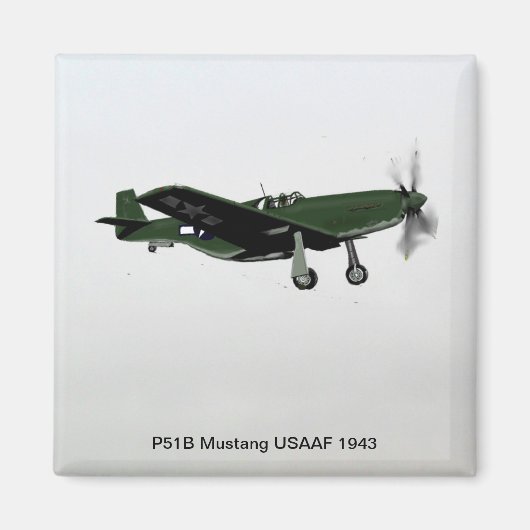 P51B Mustang Magneet (Voorkant)