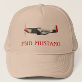 p51d Mustang Trucker Hat Trucker Pet (Voorkant)