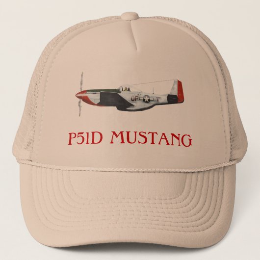 p51d Mustang Trucker Hat Trucker Pet (Voorkant)
