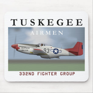 P51D Red Tail-strijder, gevlogen door Tuskegee Air Muismat