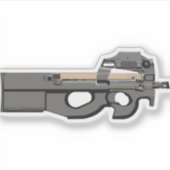 P90 Compact Submachine Pistool Sticker (Voorkant)