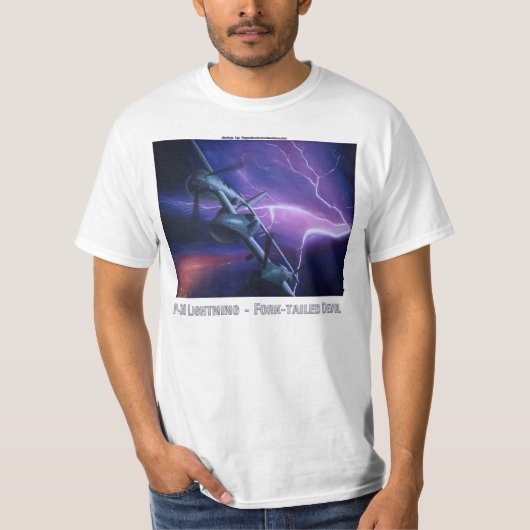 P-38 Bliksem T-shirt met bovenzijde (Voorkant)