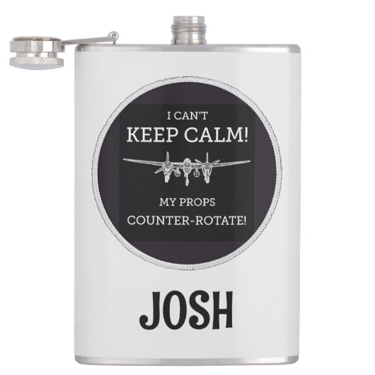 P-38 Foudre Flacon personnalisé en vinyle envelopp (Ouvert)