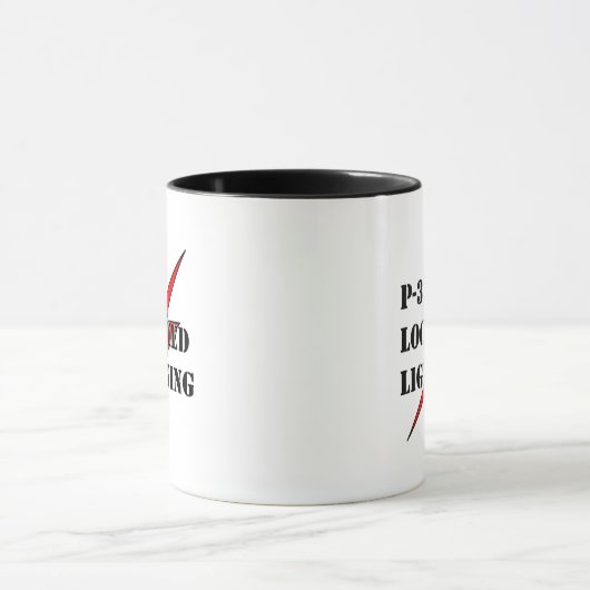 P-38 Lightning Bolt Coffee Mok (Midden)