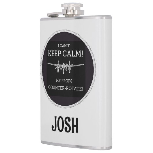 P-38 Lightning Custom Vinyl Verpakte kolf Heupfles (Links)