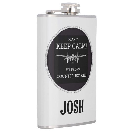 P-38 Lightning Custom Vinyl Verpakte kolf Heupfles (Rechts)