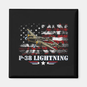 P-38 Lightning P38 WW2 Vliegtuig Fighter Jet Pilot Magneet