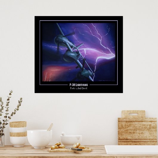 P-38 Poster diabolique à queue de foudre (Cuisine)