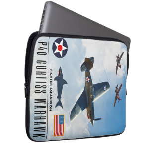 P-40 CURTISS WARHAWK FIGHTER SQUADRON LAPTOP SLEEVE