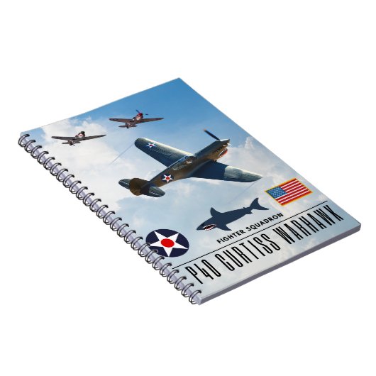 P-40 CURTISS WARHAWK FIGHTER SQUADRON NOTITIEBOEK (Rechterzijde)