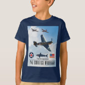 P-40 CURTISS WARHAWK FIGHTER SQUADRON T-SHIRT (Voorkant)