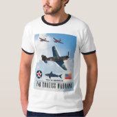 P-40 CURTISS WARHAWK FIGHTER SQUADRON T-SHIRT (Voorkant)