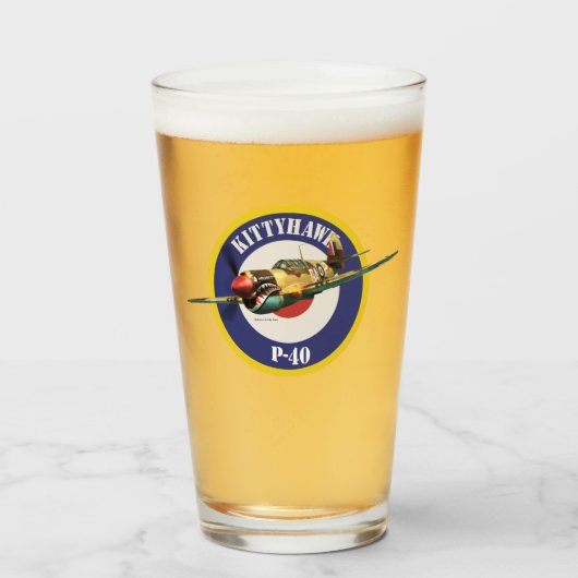 "P-40 Kittyhawk" Glas (Voorkant gevuld)