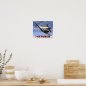 P-40 WARHAWK vs A6M2 ZERO POSTER (Cuisine)