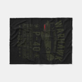 P-40 Warhawk Ww2 Fighter Aircraft First To The Fig Fleece Deken (Voorkant (Horizontaal))