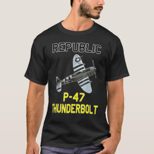 P 47 Thunderbolt De Jug WW2 Vliegtuig Geschiedenis T-shirt